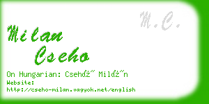 milan cseho business card